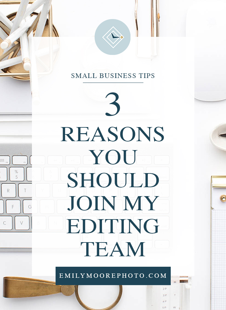 If you're interested in editing and taking control of your own schedule, but you aren't excited about everything else that comes with running a business, then you should consider joining my editing team! In this post, I'm talking about 3 big reasons why joining a team under an established brand can be more beneficial than starting your own editing business.