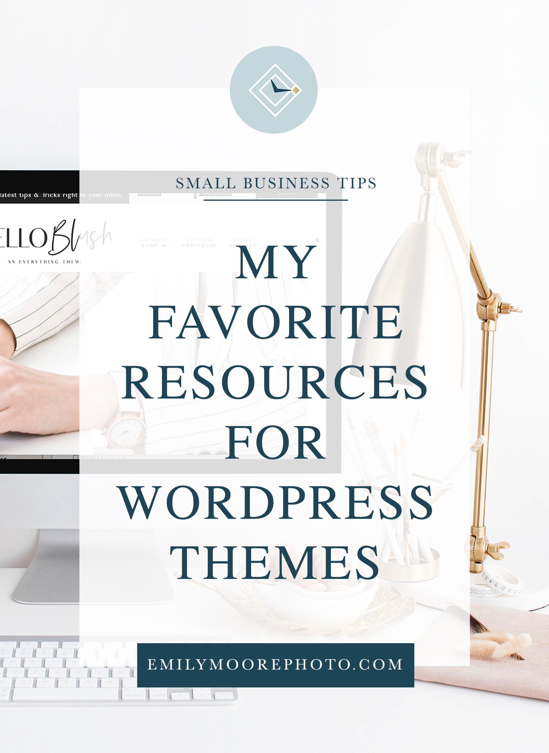 My Favorite Resources for WordPress Themes | Emily Moore | Private Photo Editor | emilymoorephoto.com | You want to refresh your WordPress website, but you're at a loss when it comes to finding a beautiful, affordable theme that works for your business. I know the feeling, which is why I've compiled this list of some of my favorite resources for WordPress themes! I guarantee one of these shops will have the template that you're looking for for your next big project!